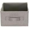 Household Essentials Narrow Closet Organizer Drawers 2 Pack, Luxe Breathable Poly Linen, Convenient Front Handle, Perfect for Hanging Closet Organizers(Silver)