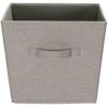 Household Essentials Tapered Fabric Hard-Sided Storage Bins with Cloth Handles, Set of 2, Denim(Gray)