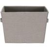 Household Essentials Tapered Fabric Hard-Sided Storage Bins with Cloth Handles, Set of 2, Denim(Gray)
