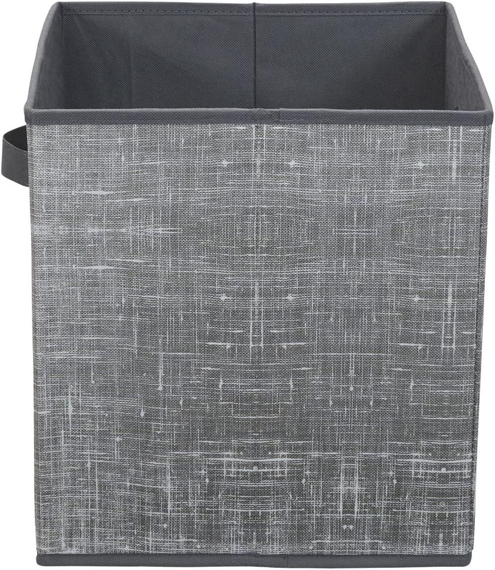 image:imageHousehold Essentials 2 Pack Open Storage Bins with Dual Handles 13 x 12 x 13 Gray Mix