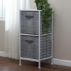 Household Essentials 2 Pack Open Storage Bins with Dual Handles, 13 x 12 x 13, Gray Mix