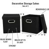 Household Essentials Cube Set with Lids, Pink, 2-Pack(Black)