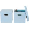 Household Essentials Cube Set with Lids, Pink, 2-Pack(Blue)