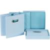 Household Essentials Cube Set with Lids, Pink, 2-Pack(Blue)