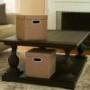 Household Essentials Cube Set with Lids, Pink, 2-Pack(Brown)