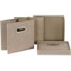 Household Essentials Cube Set with Lids, Pink, 2-Pack(Brown)