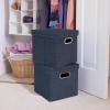 Household Essentials Cube Set with Lids, Pink, 2-Pack(Denim)