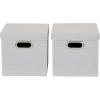 Household Essentials Cube Set with Lids, Pink, 2-Pack(Grey)
