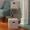 Household Essentials Cube Set with Lids, Pink, 2-Pack(Grey)