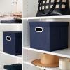 Household Essentials Cube Set with Lids, Pink, 2-Pack(Navy)
