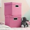 Household Essentials Cube Set with Lids, Pink, 2-Pack(Pink)