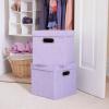 Household Essentials Cube Set with Lids, Pink, 2-Pack(Purple)
