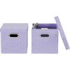 Household Essentials Cube Set with Lids, Pink, 2-Pack(Purple)