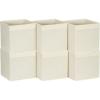 Household Essentials Foldable Storage Cubes, Set of 6 Bins for Cube Organizer Shelves, Natural White with Lip Pull Handle(Natural)