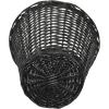 Household Essentials Small Wicker Waste Basket | Gray Wash, Grey(Black)