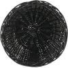 Household Essentials Small Wicker Waste Basket | Gray Wash, Grey(Black)