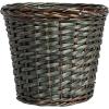 Household Essentials Small Wicker Waste Basket | Gray Wash, Grey(Brown)