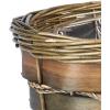 Household Essentials Small Wicker Waste Basket | Gray Wash, Grey(Green)