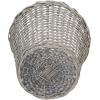 Household Essentials Small Wicker Waste Basket | Gray Wash, Grey(Grey)