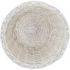 Household Essentials Small Wicker Waste Basket | Gray Wash, Grey(White)