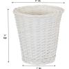 Household Essentials Small Wicker Waste Basket | Gray Wash, Grey(White)