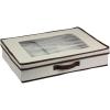 Household Essentials 545RED 545 Holiday Vision Storage Box with Lid and Handles | Tabletop Linen Storage Set | Red Canvas with Green Trim(Natural)