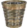 Household Essentials Small Wicker Waste Basket | Gray Wash, Grey(Green)