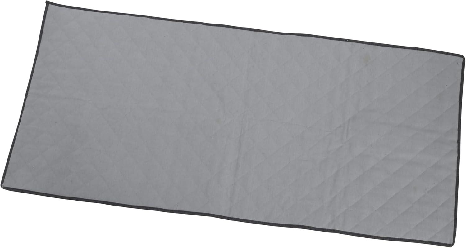 image:imageHousehold Essentials Quilted Table Leaf Storage Bag HeavyDuty PolyCotton Canvas Interior Storage Pocket Zippered Lightweight Protective Spacious Gray with Charcoal TrimGrey