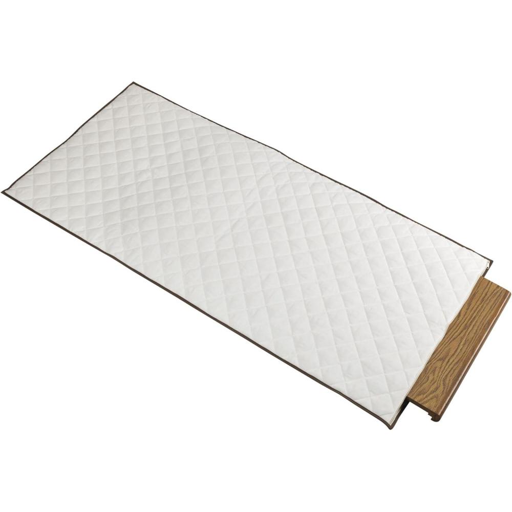 image:imageHousehold Essentials Quilted Table Leaf Storage Bag HeavyDuty PolyCotton Canvas Interior Storage Pocket Zippered Lightweight Protective Spacious Gray with Charcoal TrimNatural