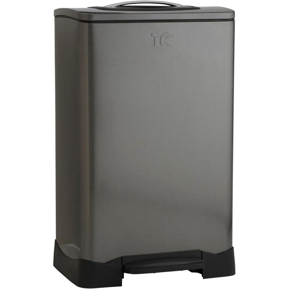 image:imageHousehold Essentials Trash Krusher Manual Trash Compactor 40 L Stainless Steel50 Liter