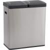 Household Essentials Dual Compartment Trash Can/Large Touchless Trash Can with 30 Liter / 8 Gallon Medium Bins, Stainless Steel with Motion Sensor for Trash and Recycling 94537-1(Recycler Sensor)