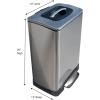 Household Essentials Trash Krusher Manual Trash Compactor, 40 L, Stainless Steel(40 Liter)