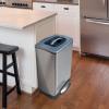 Household Essentials Trash Krusher Manual Trash Compactor, 40 L, Stainless Steel(40 Liter)