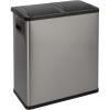 Household Essentials Dual Compartment Trash Can/Large Touchless Trash Can with 30 Liter / 8 Gallon Medium Bins, Stainless Steel with Motion Sensor for Trash and Recycling 94537-1(Recycler Sensor)