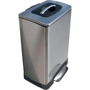 Household Essentials Trash Krusher Manual Trash Compactor, 40 L, Stainless Steel(40 Liter)