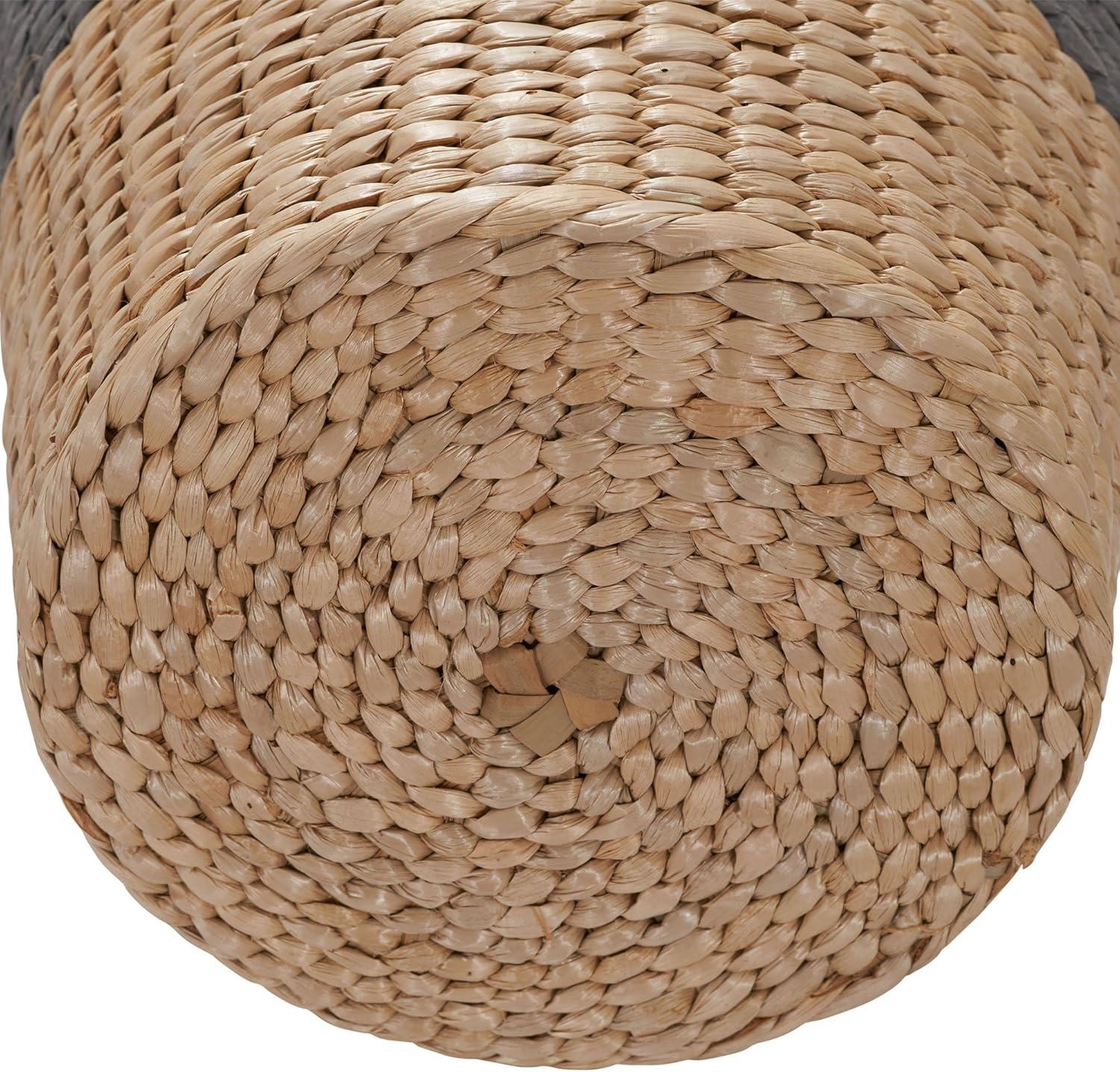 image:imageHousehold Essentials White Paper Rope Waste Basket Trash Bin for Bathroom Bedroom Office ML7192Grey Cattail