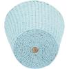 Household Essentials White Paper Rope Waste Basket Trash Bin for Bathroom, Bedroom, Office ML-7192(Blue)