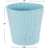 Household Essentials White Paper Rope Waste Basket Trash Bin for Bathroom, Bedroom, Office ML-7192(Blue)