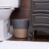Household Essentials White Paper Rope Waste Basket Trash Bin for Bathroom, Bedroom, Office ML-7192(Grey Cattail)