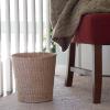 Household Essentials White Paper Rope Waste Basket Trash Bin for Bathroom, Bedroom, Office ML-7192(Natural Cattail)