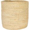 Household Essentials White Paper Rope Waste Basket Trash Bin for Bathroom, Bedroom, Office ML-7192(Natural Corn Leaf)
