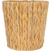 Household Essentials White Paper Rope Waste Basket Trash Bin for Bathroom, Bedroom, Office ML-7192(Natural Hyacinth)