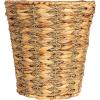 Household Essentials White Paper Rope Waste Basket Trash Bin for Bathroom, Bedroom, Office ML-7192(Natural Hyacinth Seagrass)