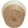 Household Essentials White Paper Rope Waste Basket Trash Bin for Bathroom, Bedroom, Office ML-7192(Natural/Cream)