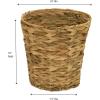 Household Essentials White Paper Rope Waste Basket Trash Bin for Bathroom, Bedroom, Office ML-7192(Stained Hyacinth)