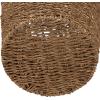 Household Essentials White Paper Rope Waste Basket Trash Bin for Bathroom, Bedroom, Office ML-7192(Stained Seagrass)