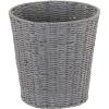 Household Essentials White Paper Rope Waste Basket Trash Bin for Bathroom, Bedroom, Office ML-7192(Grey)