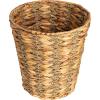 Household Essentials White Paper Rope Waste Basket Trash Bin for Bathroom, Bedroom, Office ML-7192(Natural Hyacinth Seagrass)