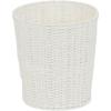 Household Essentials White Paper Rope Waste Basket Trash Bin for Bathroom, Bedroom, Office ML-7192(White)