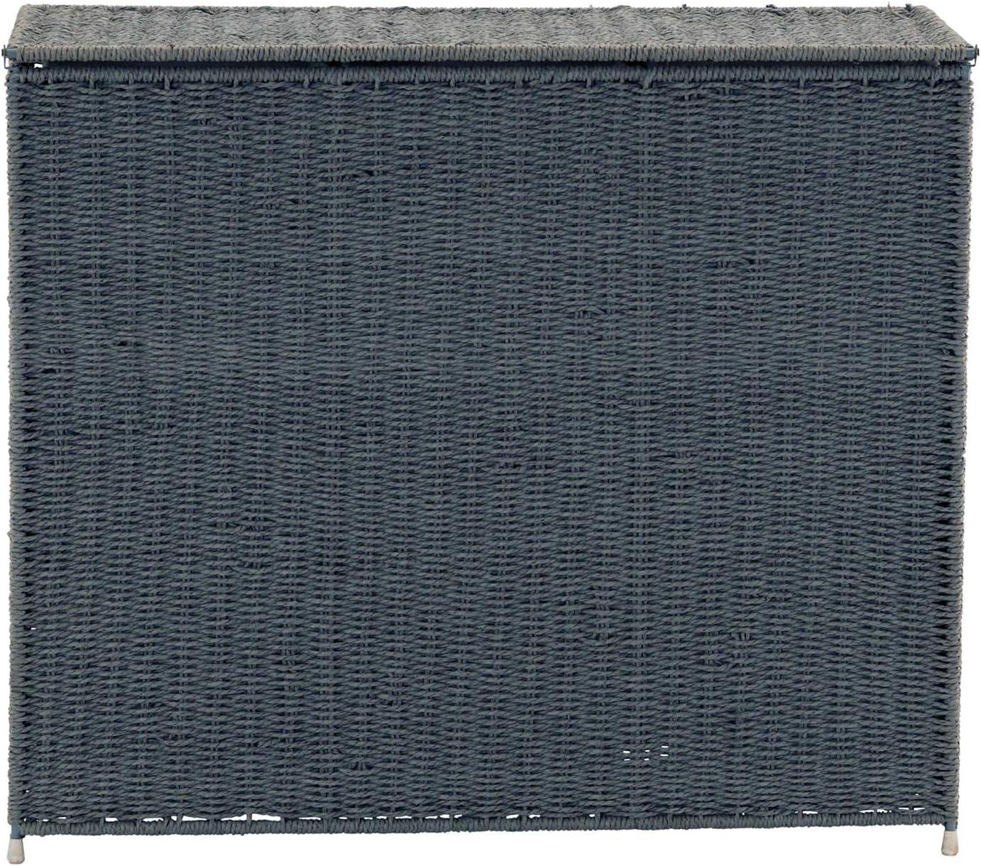 image:imageHousehold Essentials 3 Compartment Laundry Sorter Wicker Laundry SorterGrey